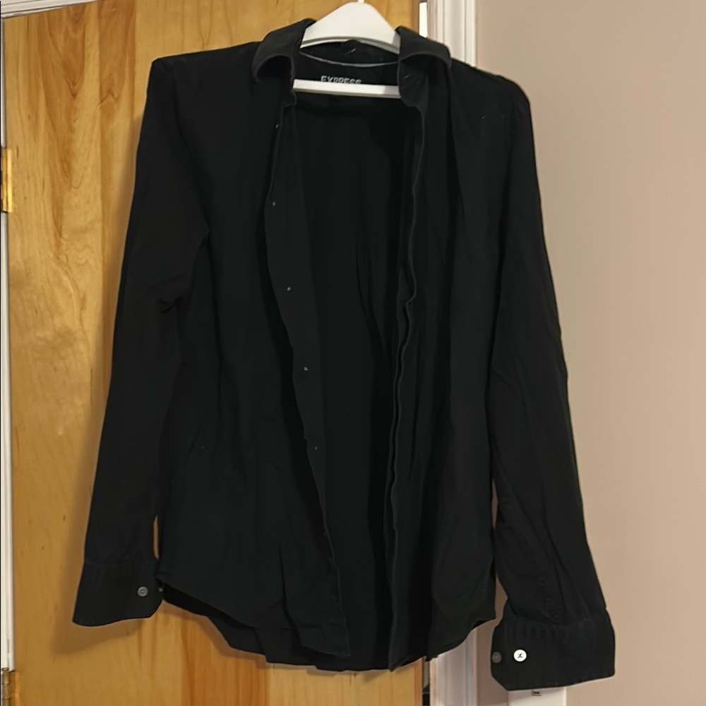 Express Black Lightweight Shirt Jacket
